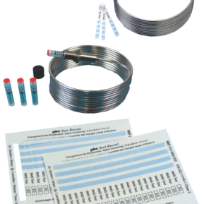The Process Challenge Devices (PCD) for ethylene oxide sterilization processes have been developed according to the standard EN 1422. The PCD consists of a 4.55 m long stainless-steel tube of 3 mm diameter connected with a capsule holding the indicator strip or self-contained biological indicator (SCBI) sealing one end. The capsule and the SCBI are designed with extreme narrow lumen to fulfil the requirements of EN 1422